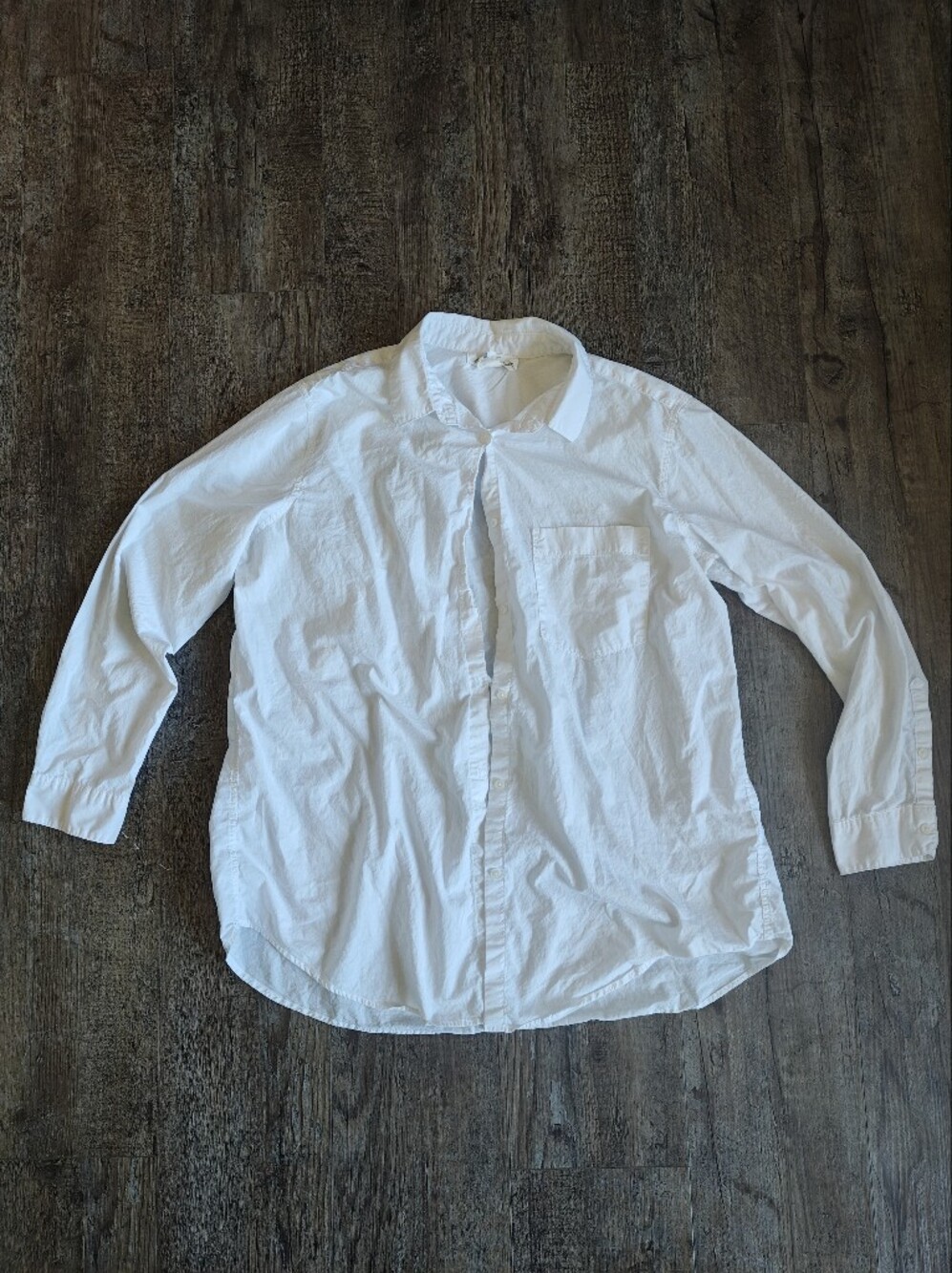 Women's White Button-Down Shirt - Classic Long Sleeve Top